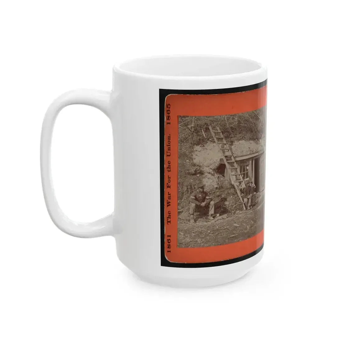 Bomb-Proof Quarters Of Major Strong, At Dutch Gap, Va., July, 1864 (U.S. Civil War) White Coffee Mug - Go Mug Yourself