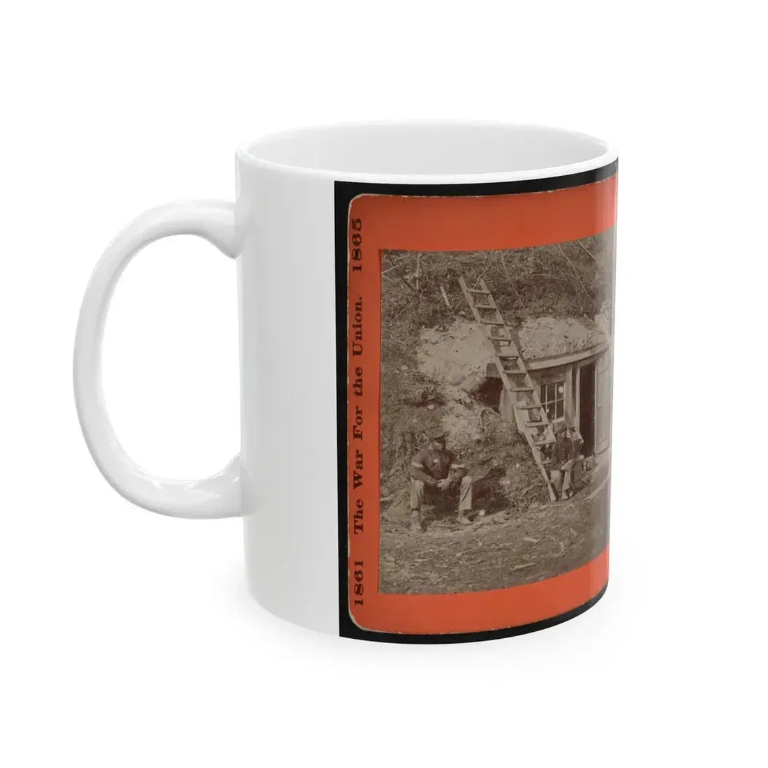 Bomb-Proof Quarters Of Major Strong, At Dutch Gap, Va., July, 1864 (U.S. Civil War) White Coffee Mug - Go Mug Yourself