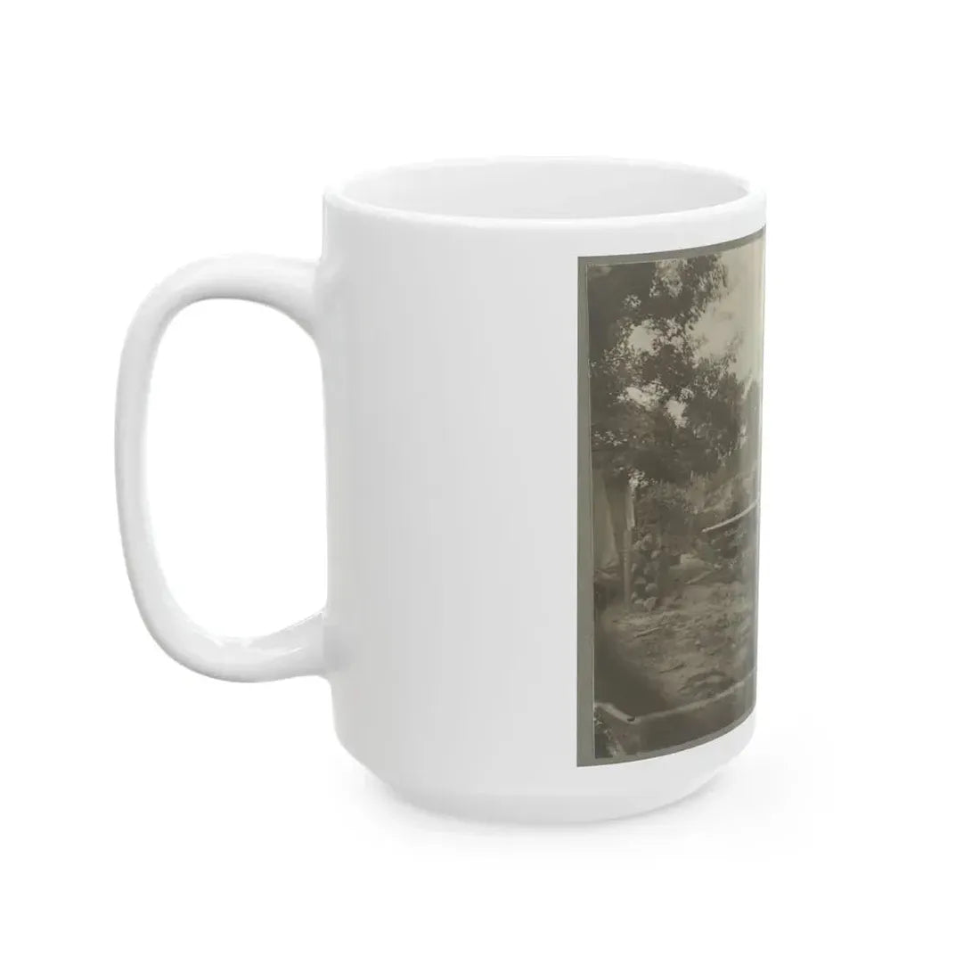 Bomb-Proof Quarters On The Lines In Front Of Petersburg, Va. Aug. 1864 (U.S. Civil War) White Coffee Mug - Go Mug Yourself