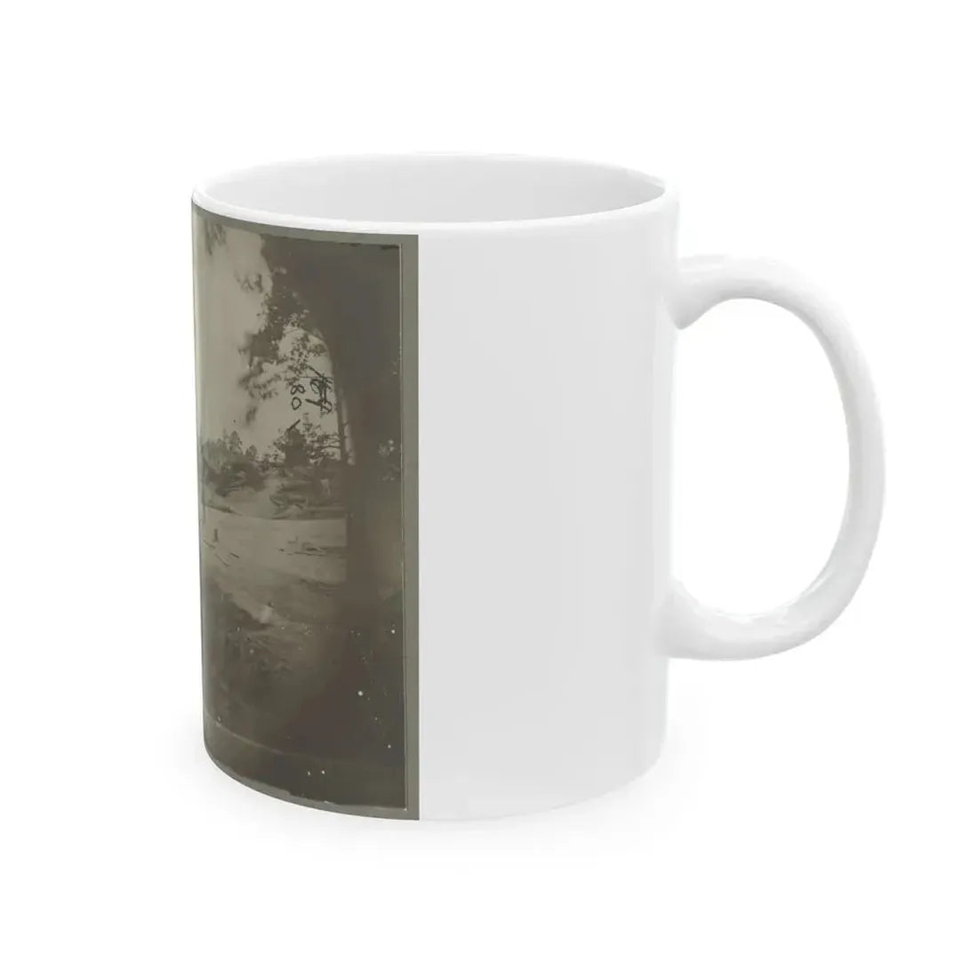 Bomb-Proof Quarters On The Lines In Front Of Petersburg, Va. Aug. 1864 (U.S. Civil War) White Coffee Mug - Go Mug Yourself