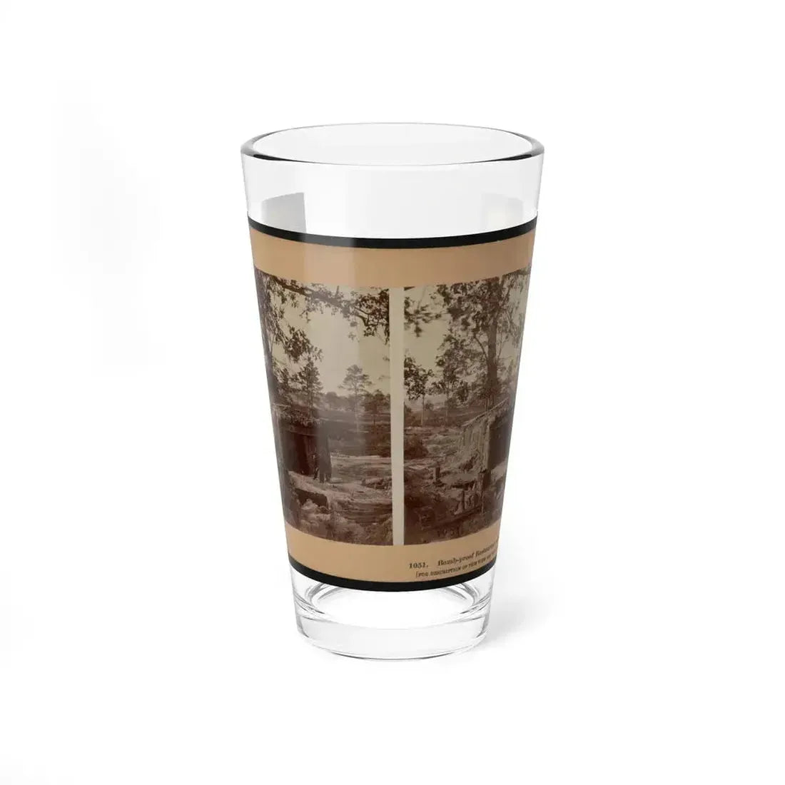 Bomb-Proof Restaurant On The Petersburg Line 001 (U.S. Civil War) Pint Glass 16oz 16oz - Go Mug Yourself