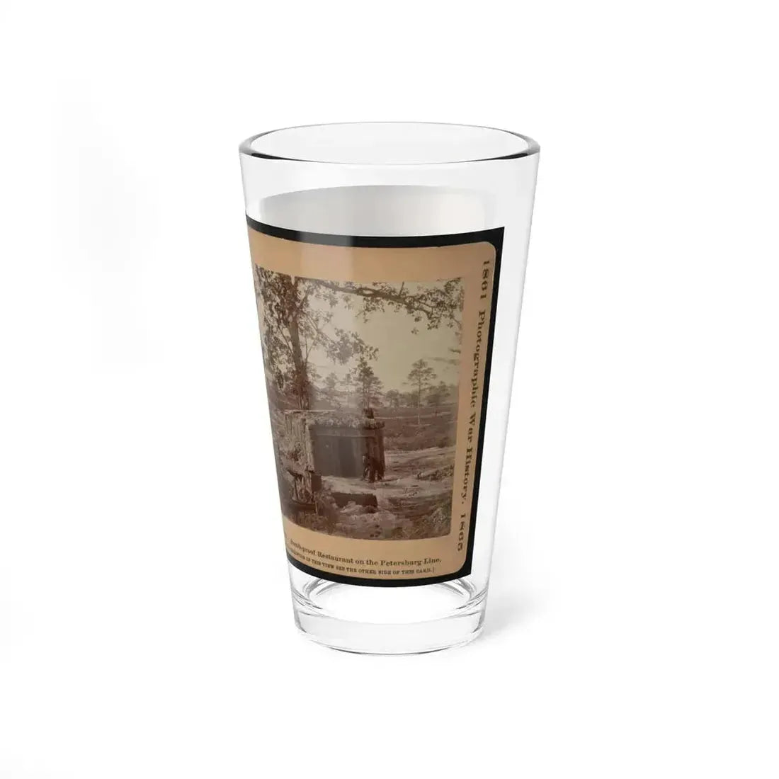 Bomb-Proof Restaurant On The Petersburg Line 001 (U.S. Civil War) Pint Glass 16oz - Go Mug Yourself