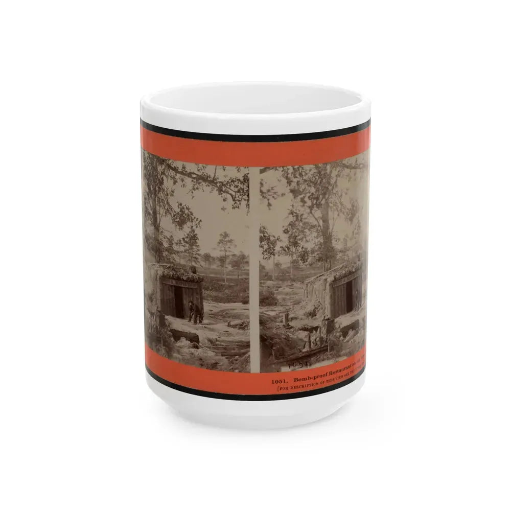 Bomb-Proof Restaurant On The Petersburg Line (U.S. Civil War) White Coffee Mug 15oz - Go Mug Yourself