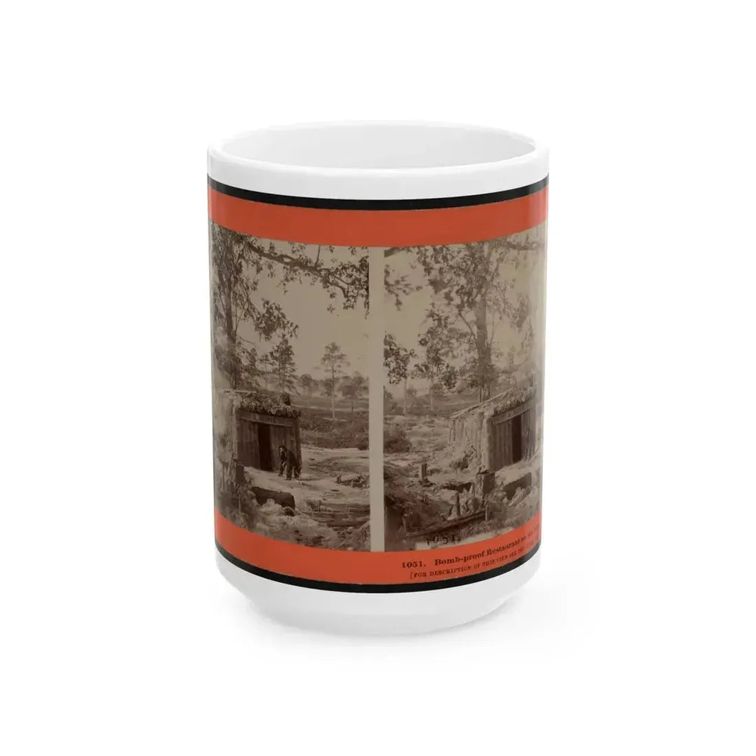 Bomb-Proof Restaurant On The Petersburg Line (U.S. Civil War) White Coffee Mug 15oz - Go Mug Yourself