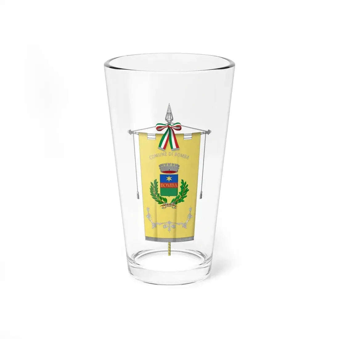 Bomba Italia-Gonfalone (Italy) Pint Glass 16oz 16oz - Go Mug Yourself