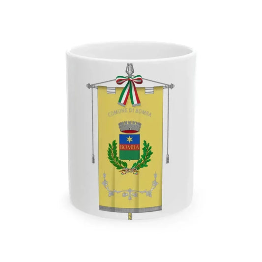 Bomba Italia-Gonfalone (Italy) White Coffee Mug 11oz - Go Mug Yourself