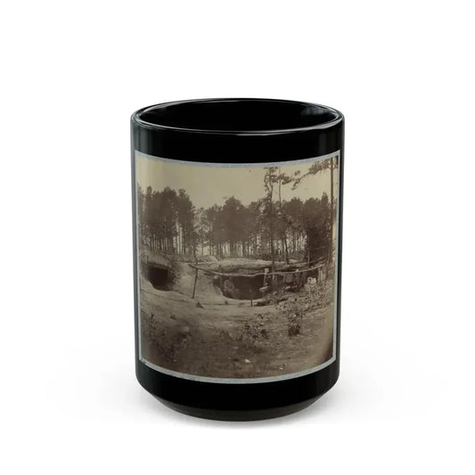 Bombproof Huts In The Front Line Before Petersburg, August 10, 1864 (U.S. Civil War) Black Coffee Mug 15oz - Go Mug Yourself