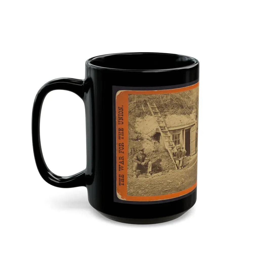 Bombproof Quarters Of Maj. Strong, At Dutch Gap, 16th N.Y. Artillery (U.S. Civil War) Black Coffee Mug - Go Mug Yourself