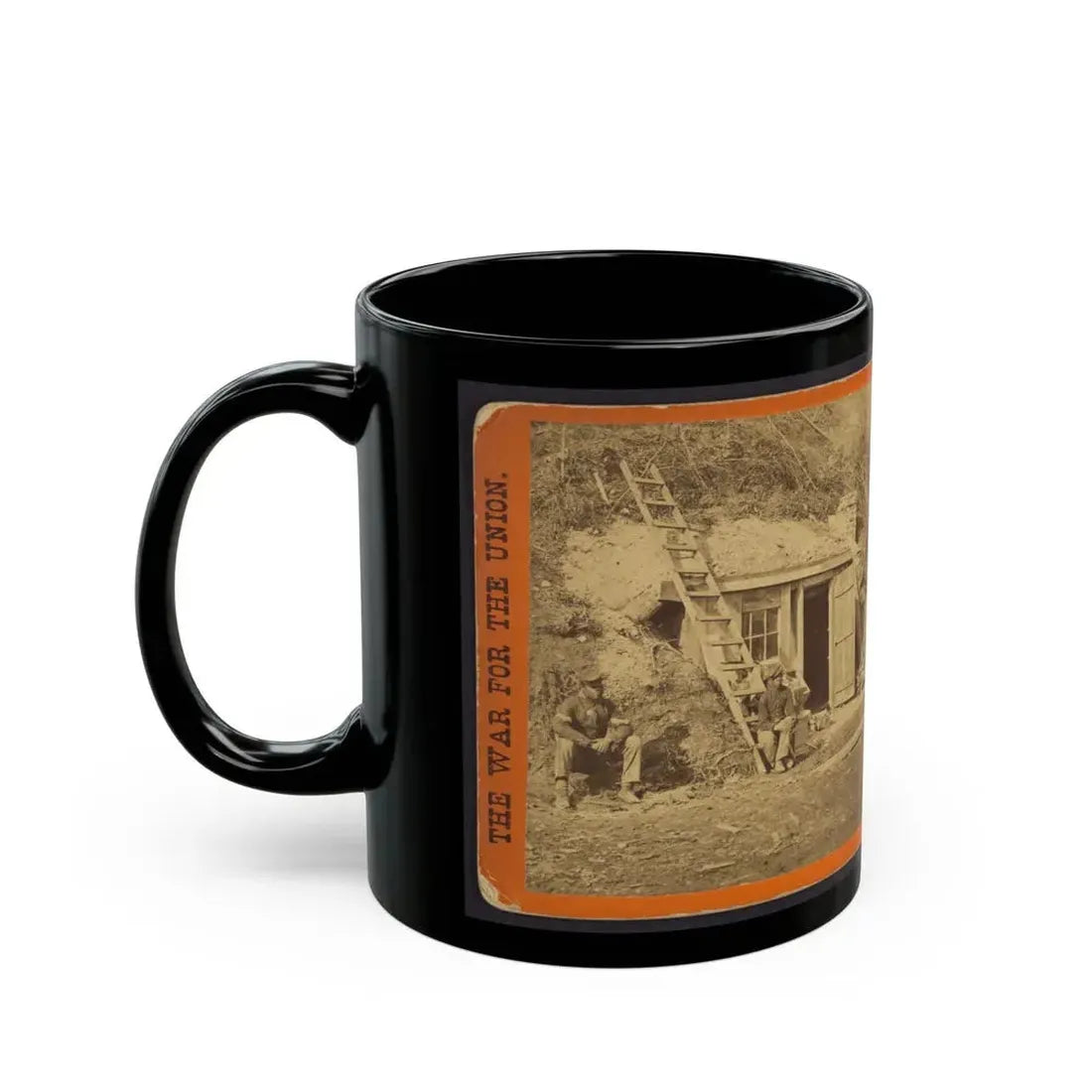 Bombproof Quarters Of Maj. Strong, At Dutch Gap, 16th N.Y. Artillery (U.S. Civil War) Black Coffee Mug - Go Mug Yourself