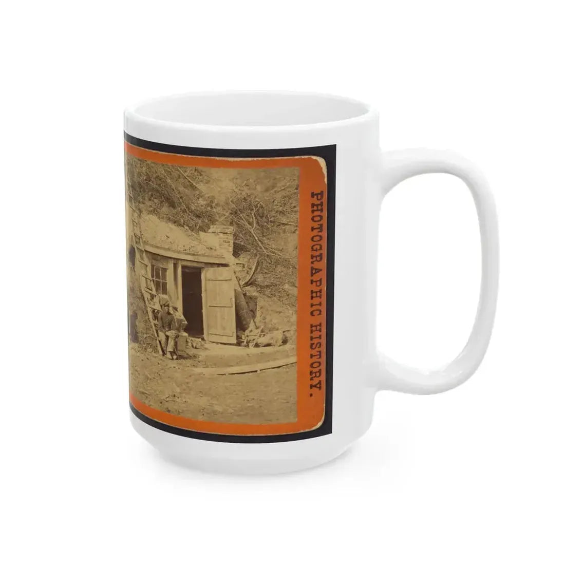 Bombproof Quarters Of Maj. Strong, At Dutch Gap, 16th N.Y. Artillery (U.S. Civil War) White Coffee Mug - Go Mug Yourself