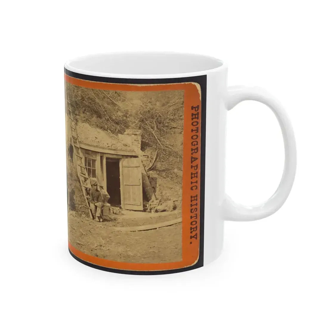Bombproof Quarters Of Maj. Strong, At Dutch Gap, 16th N.Y. Artillery (U.S. Civil War) White Coffee Mug - Go Mug Yourself