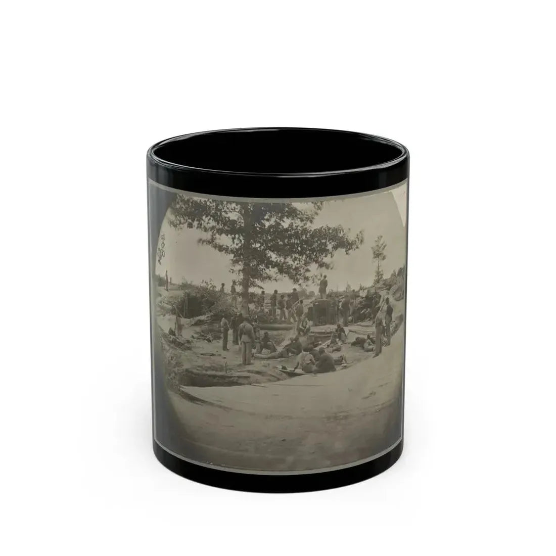 Bombproof Quarters On The Lines In Front Of Petersburg, Va. Aug. 1864 (U.S. Civil War) Black Coffee Mug 11oz - Go Mug Yourself