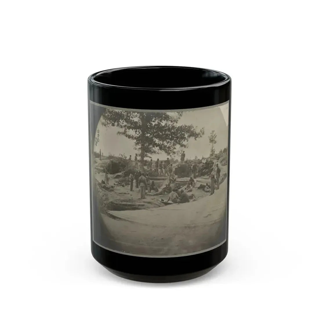 Bombproof Quarters On The Lines In Front Of Petersburg, Va. Aug. 1864 (U.S. Civil War) Black Coffee Mug 15oz - Go Mug Yourself