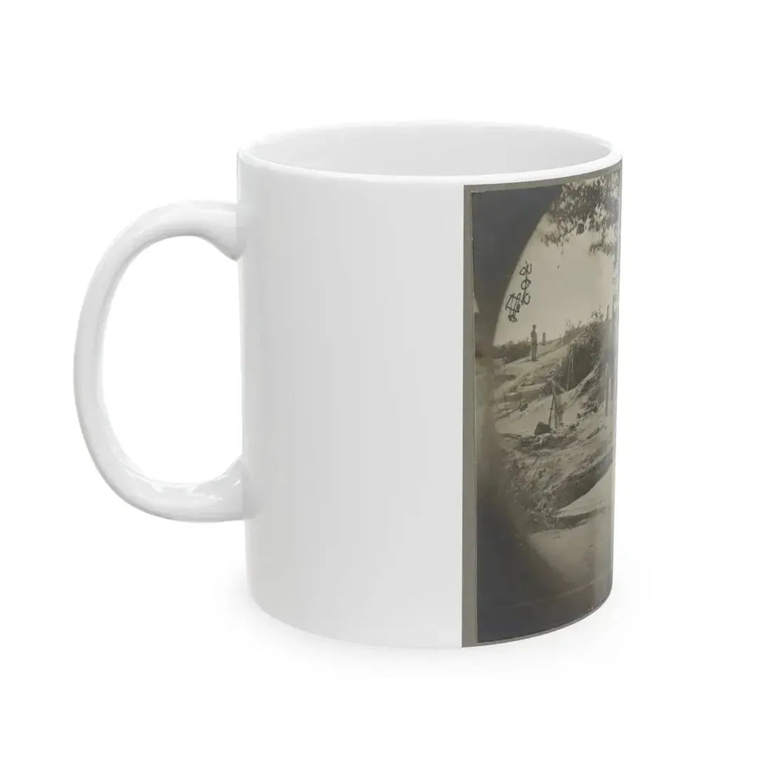 Bombproof Quarters On The Lines In Front Of Petersburg, Va. Aug. 1864 (U.S. Civil War) White Coffee Mug - Go Mug Yourself