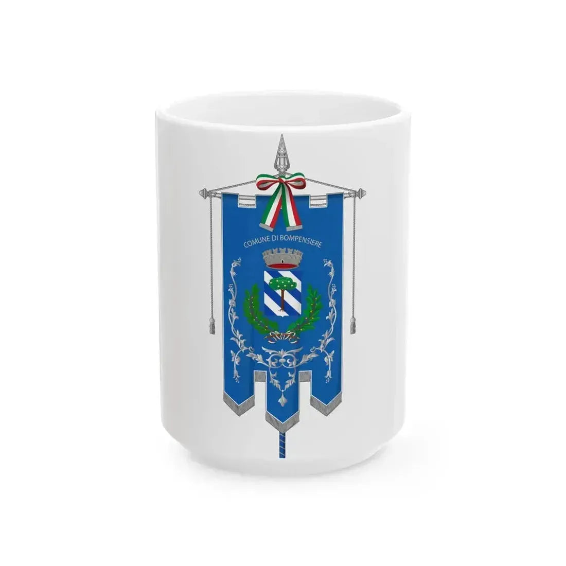 Bompensiere-Gonfalone (Italy) White Coffee Mug 15oz - Go Mug Yourself