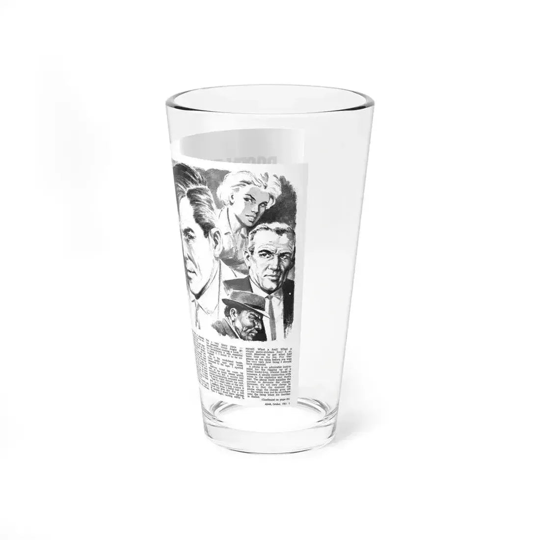 Booby-Trapped, Adam magazine, October 1963 (Magazine Illustration) Pint Glass 16oz - Go Mug Yourself
