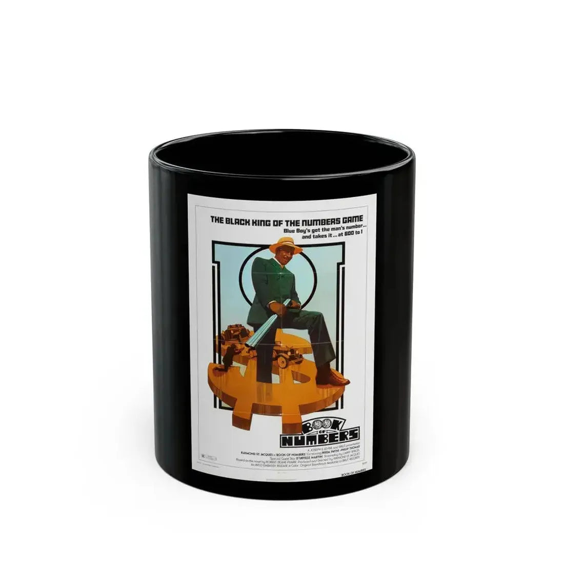 BOOK OF NUMBERS 1973 Movie Poster - Black Coffee Mug 11oz - Go Mug Yourself