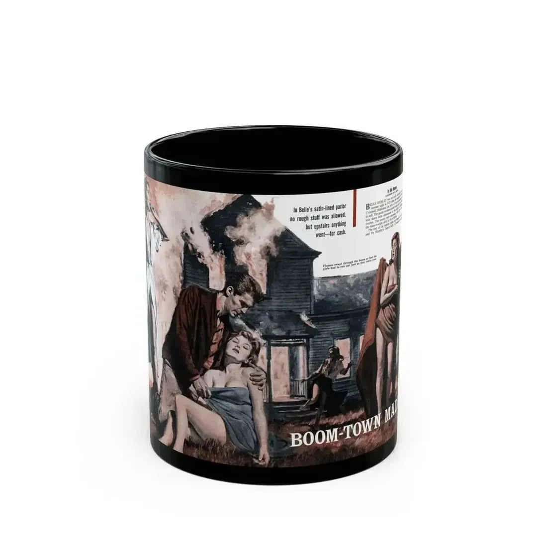 Boom-Town Madam, Stag magazine, November 1957 - Black Coffee Mug 11oz - Go Mug Yourself