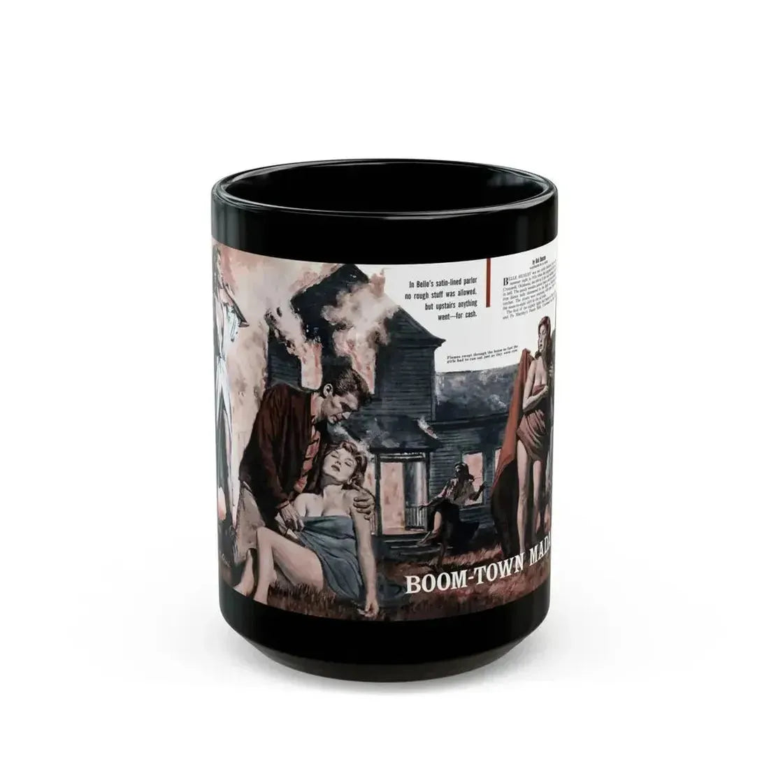 Boom-Town Madam, Stag magazine, November 1957 - Black Coffee Mug 15oz - Go Mug Yourself