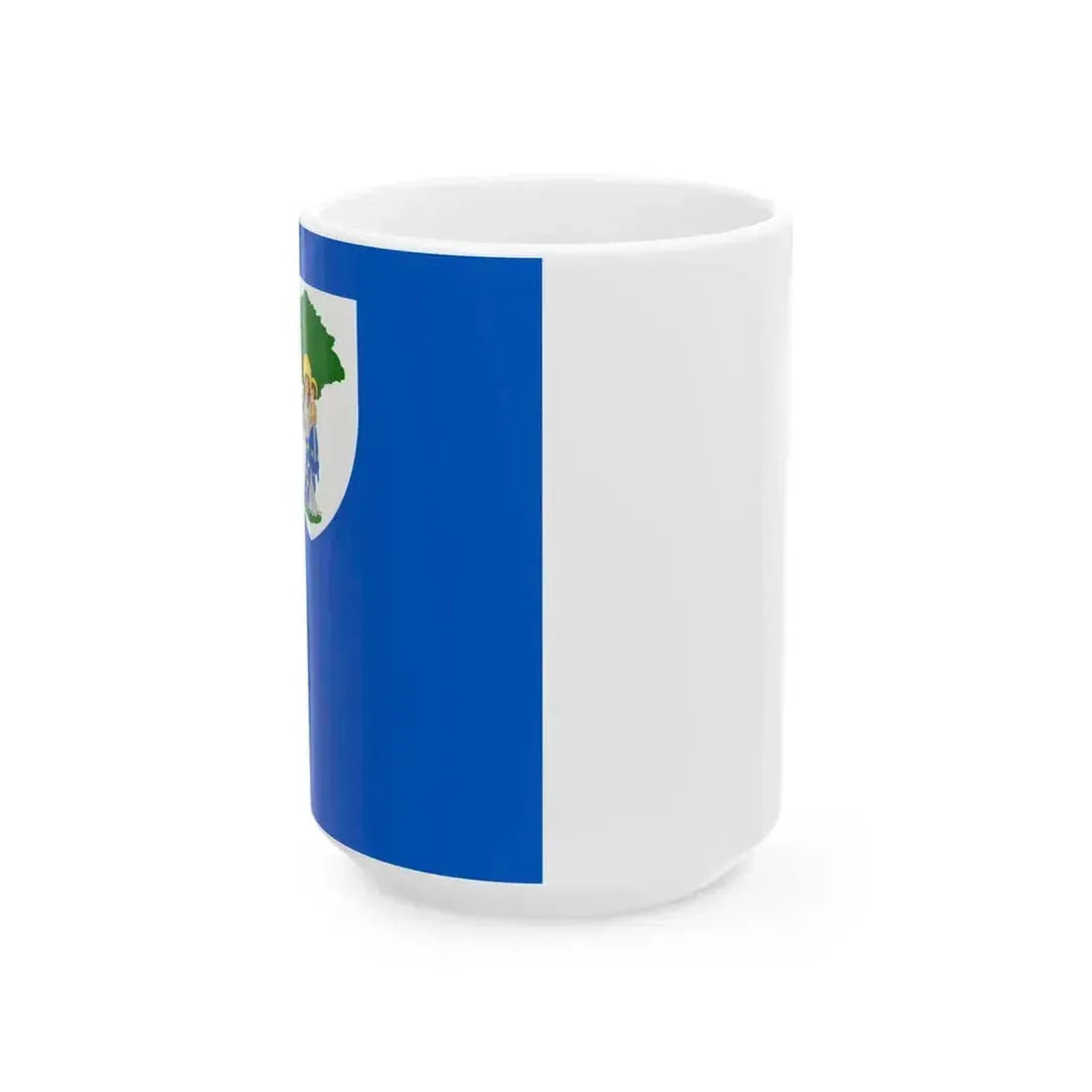 Boom vlag (Belgium) White Coffee Mug 15oz - Go Mug Yourself