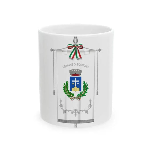 Borbona-Gonfalone (Italy) White Coffee Mug 11oz - Go Mug Yourself