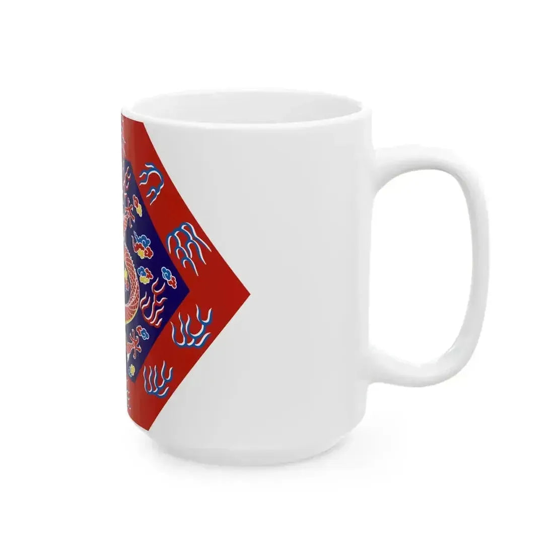 Bordered Blue Banner (China) White Coffee Mug - Go Mug Yourself