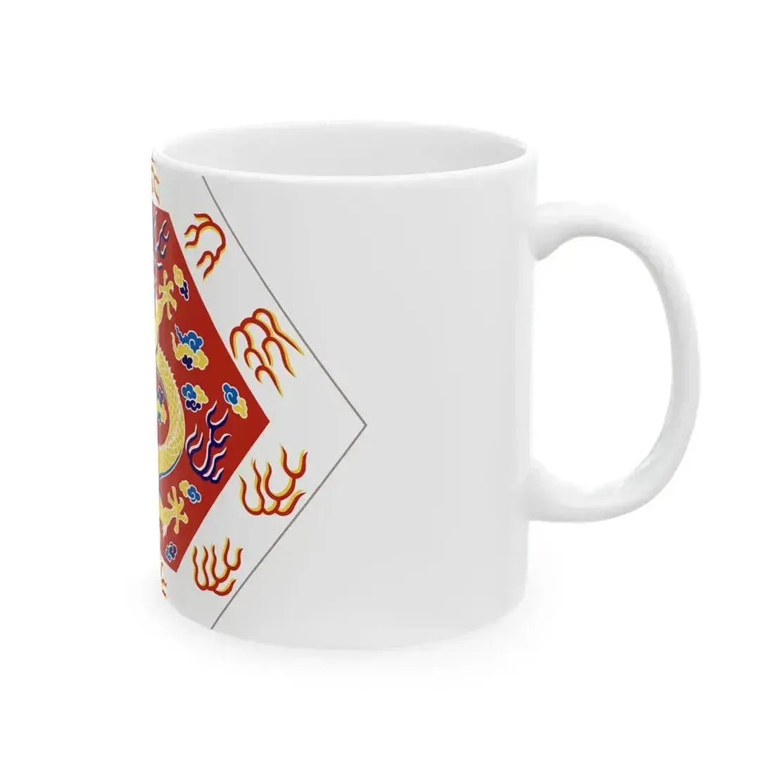 Bordered Red Banner (China) White Coffee Mug - Go Mug Yourself