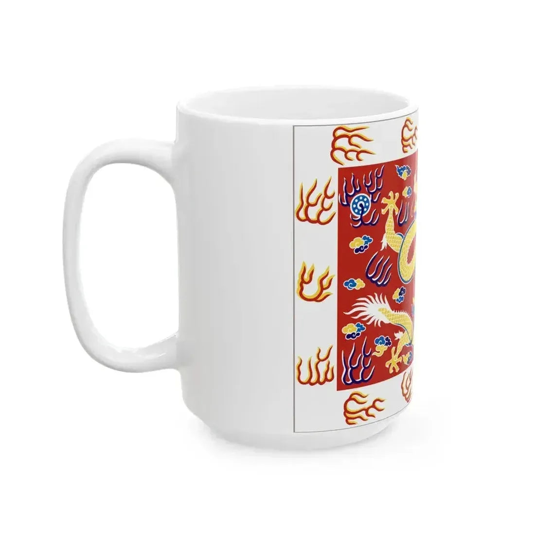 Bordered Red Banner (China) White Coffee Mug - Go Mug Yourself