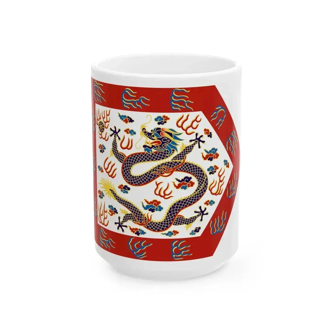 Bordered White Banner (China) White Coffee Mug 15oz - Go Mug Yourself