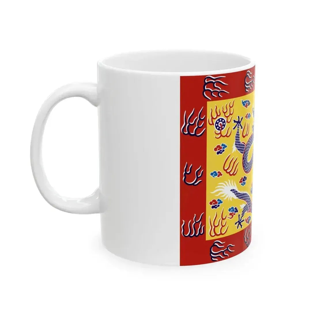 Bordered Yellow Banner (China) White Coffee Mug - Go Mug Yourself