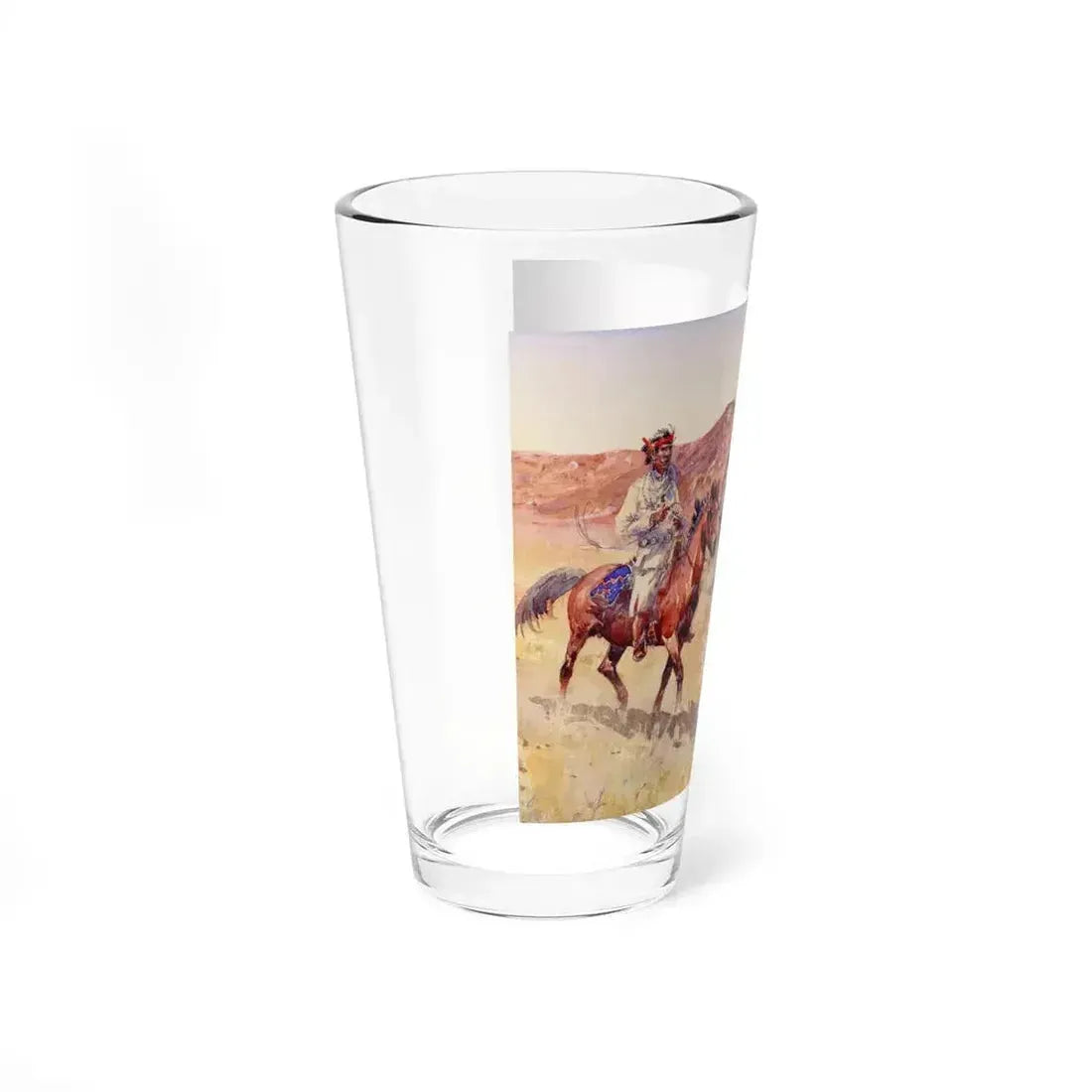 Borein-Indians on Horseback (Native Americans in Art) Pint Glass 16oz - Go Mug Yourself
