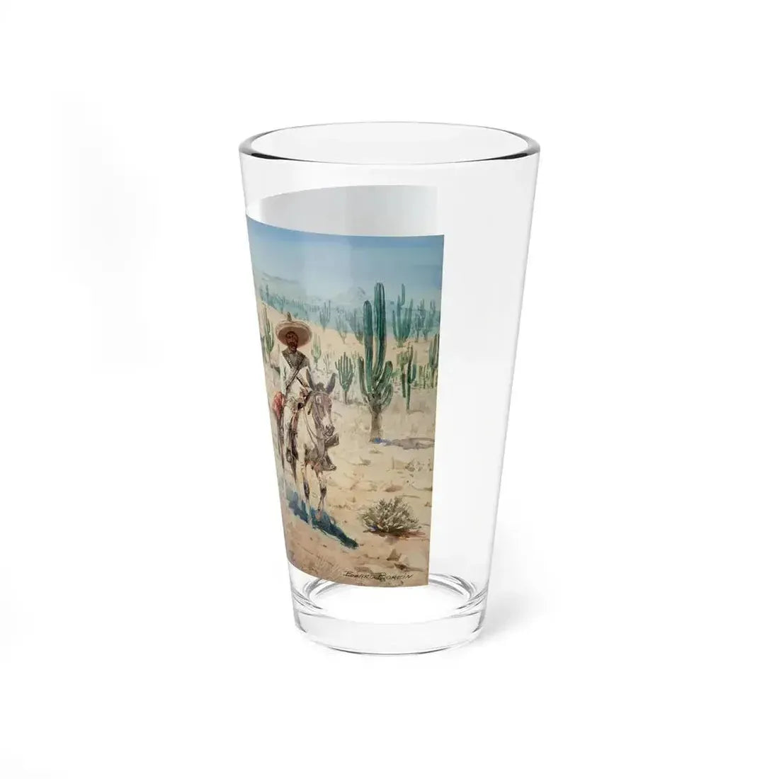 Borein-Vaquero Pack Train (Native Americans in Art) Pint Glass 16oz - Go Mug Yourself