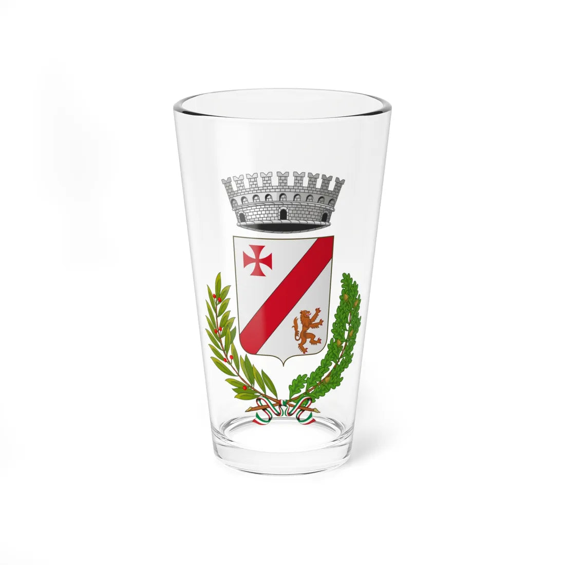 Boretto-Stemma (Italy) (Coat of Arms) Pint Glass 16oz - Go Mug Yourself