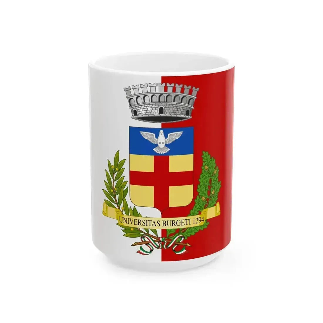 Borghetto Santo Spirito-Bandiera (Italy) White Coffee Mug 15oz - Go Mug Yourself