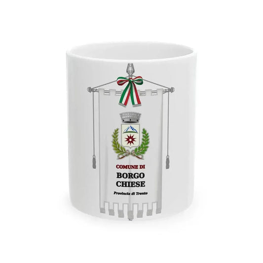 Borgo Chiese-Gonfalone (Italy) White Coffee Mug 11oz - Go Mug Yourself
