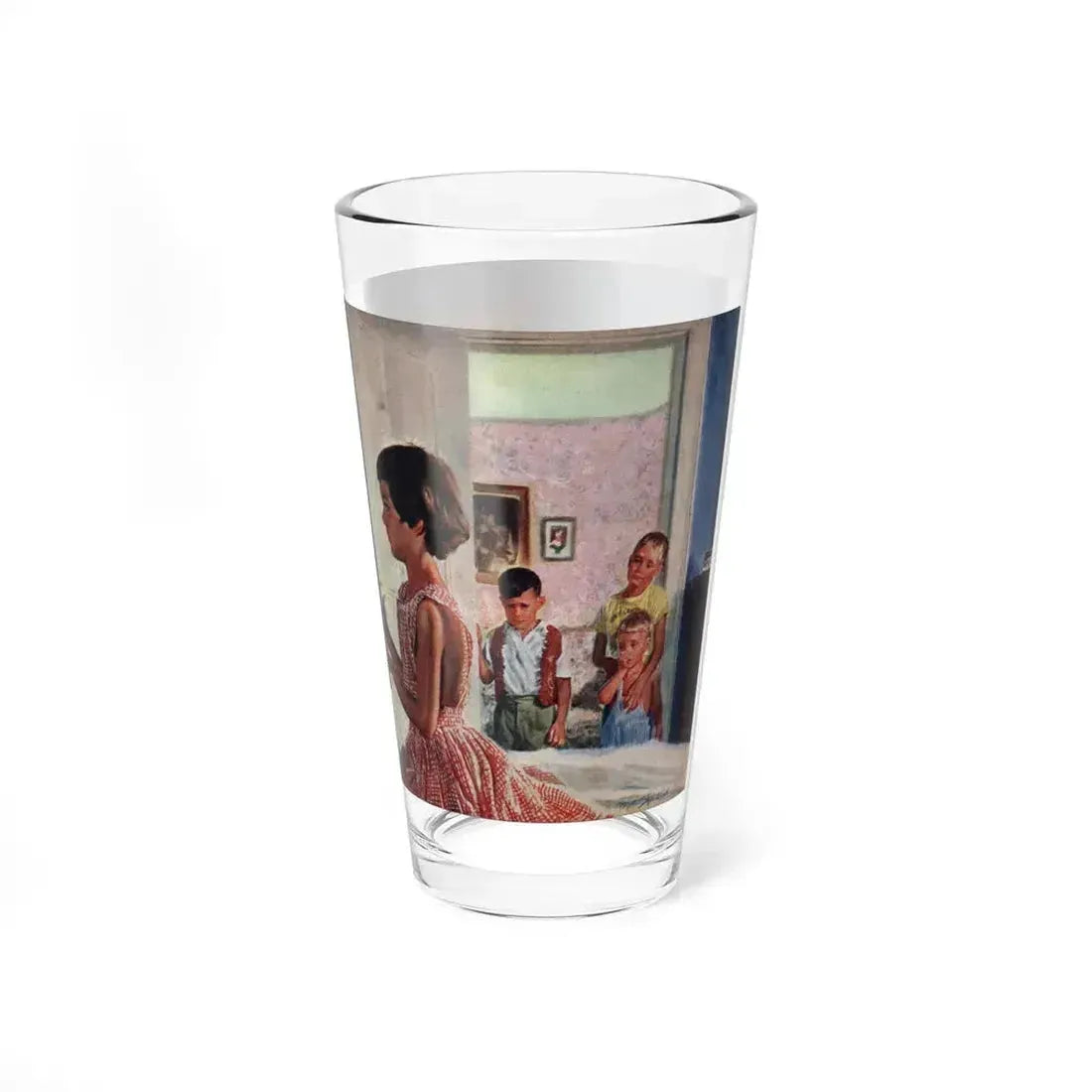 Born A Girl, Redbook, November 1955 (Magazine Illustration) Pint Glass 16oz - Go Mug Yourself