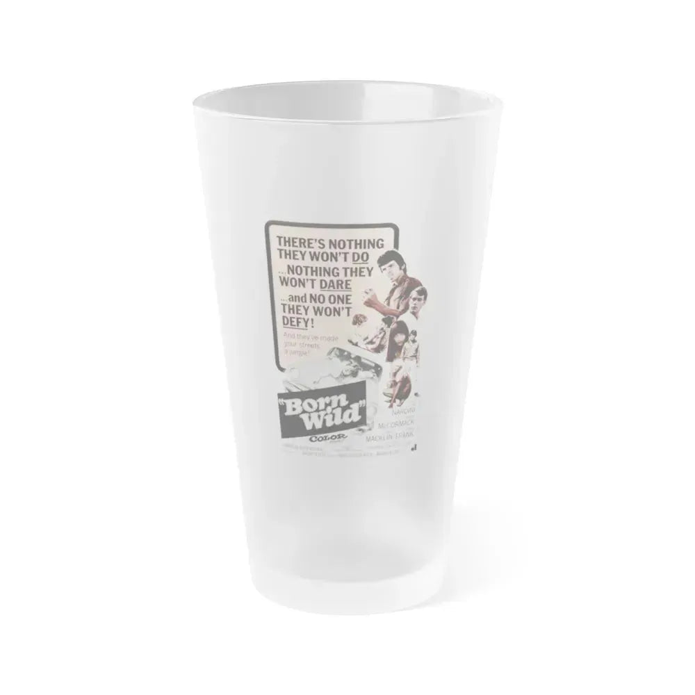 BORN WILD 1968 Movie Poster - Frosted Pint Glass 16oz 16oz Frosted - Go Mug Yourself