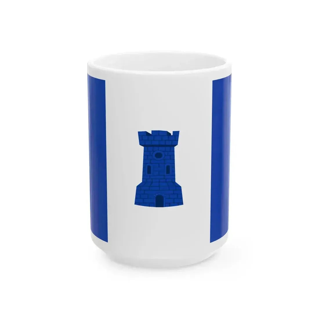 Bornem vlag (Belgium) White Coffee Mug 15oz - Go Mug Yourself