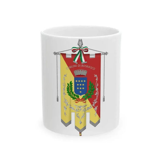 Bosnasco-Gonfalone (Italy) White Coffee Mug 11oz - Go Mug Yourself