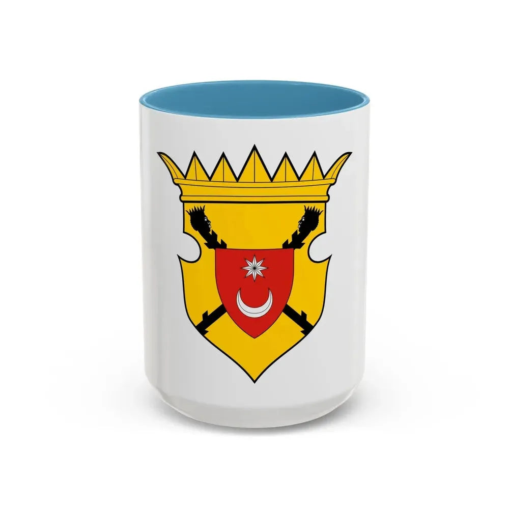 Bosnia and Herzegovina Country History (Fojnica Armorial) (17th century) - Accent Coffee Mug 15oz Light Blue - Go Mug Yourself