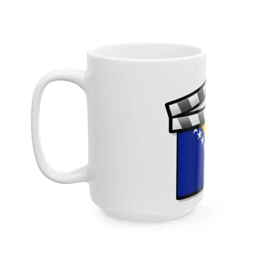 Bosnia and Herzegovina film clapperboard (Bosnia and Herzegovina) White Coffee Mug - Go Mug Yourself