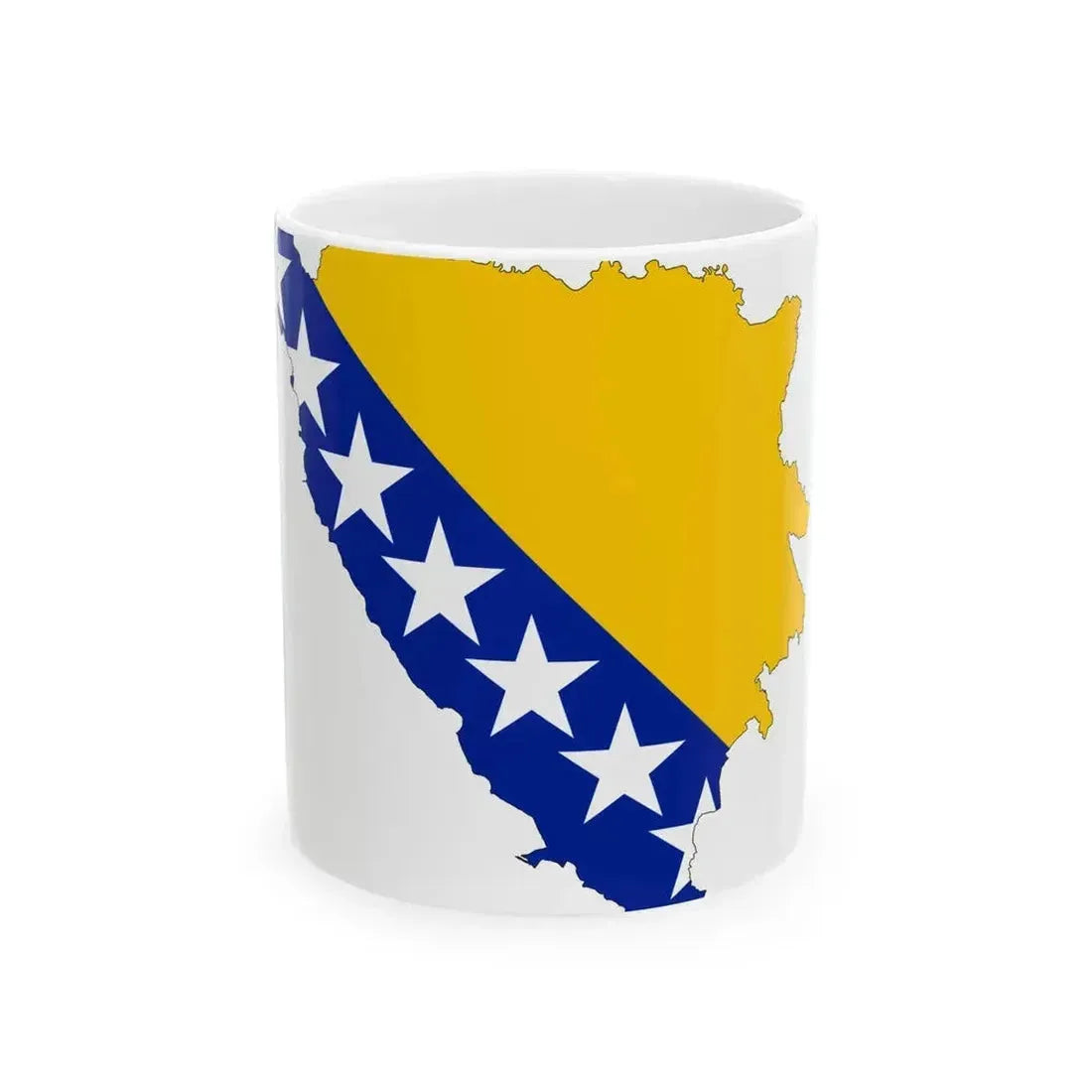 Bosnia and Herzegovina-Flagmap (Bosnia and Herzegovina) White Coffee Mug 11oz - Go Mug Yourself