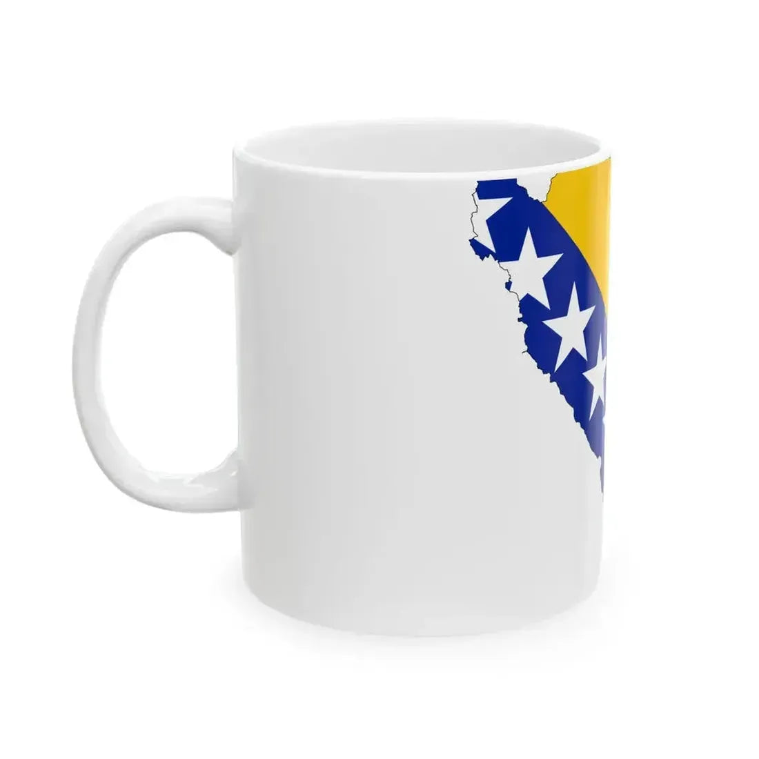 Bosnia and Herzegovina-Flagmap (Bosnia and Herzegovina) White Coffee Mug - Go Mug Yourself
