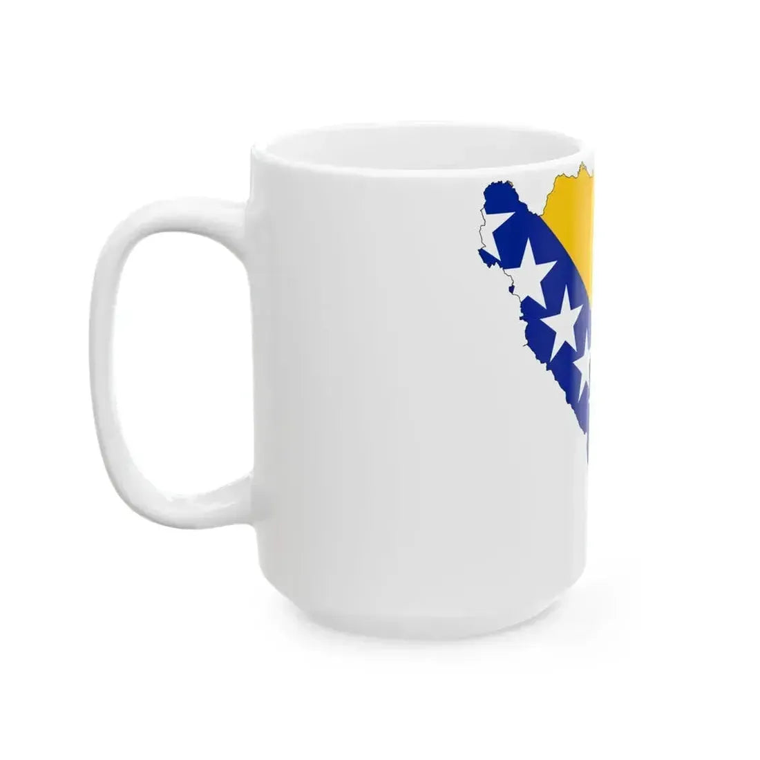 Bosnia and Herzegovina-Flagmap (Bosnia and Herzegovina) White Coffee Mug - Go Mug Yourself