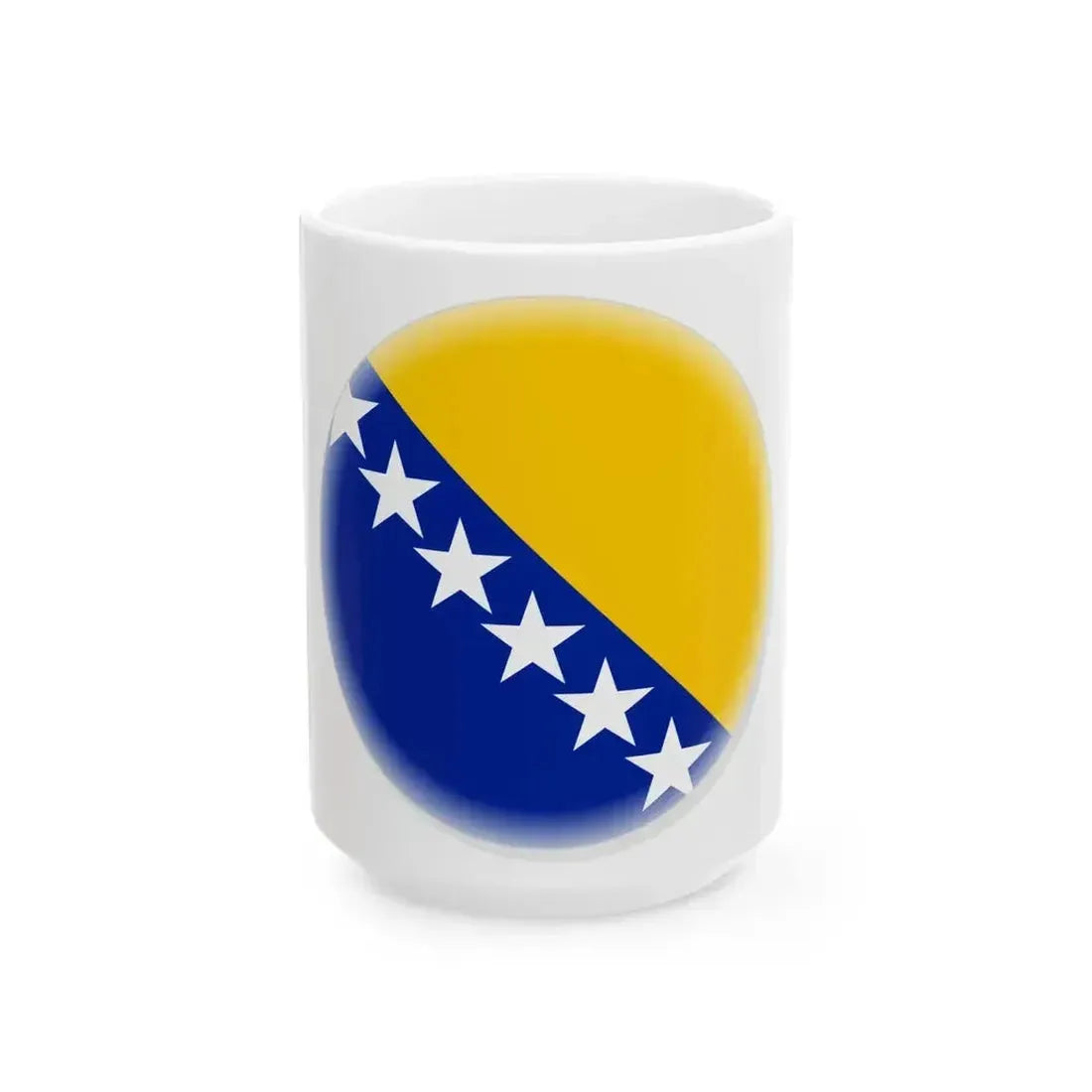 Bosnia and Herzegovina roundel (Bosnia and Herzegovina) White Coffee Mug 15oz - Go Mug Yourself