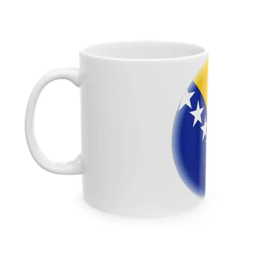 Bosnia and Herzegovina roundel (Bosnia and Herzegovina) White Coffee Mug - Go Mug Yourself