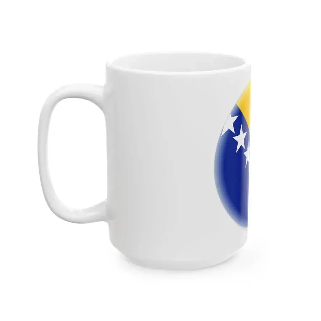 Bosnia and Herzegovina roundel (Bosnia and Herzegovina) White Coffee Mug - Go Mug Yourself