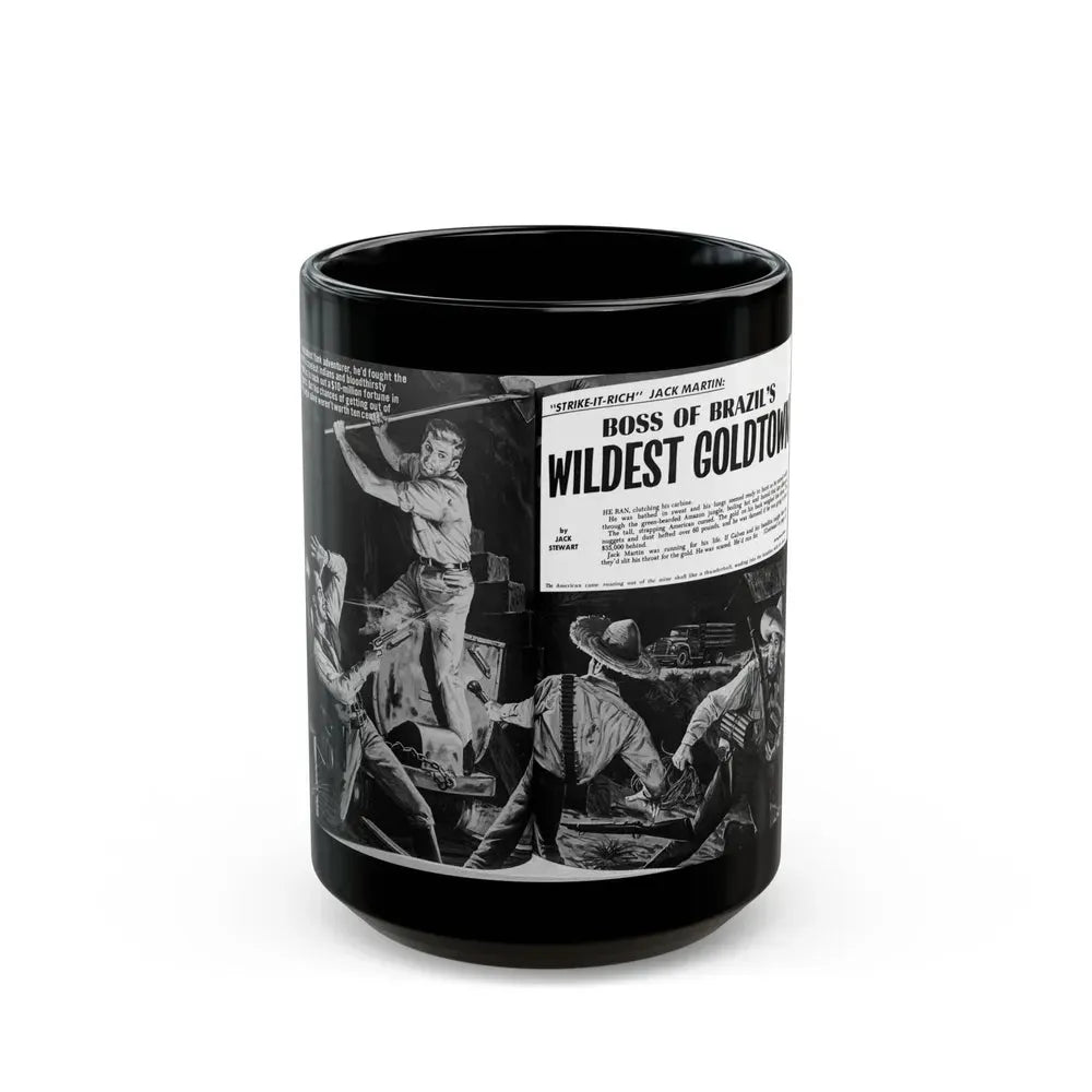 Boss of Brazil's Wildest Goldtown, For Men Only, June 1965 - Black Coffee Mug 15oz - Go Mug Yourself