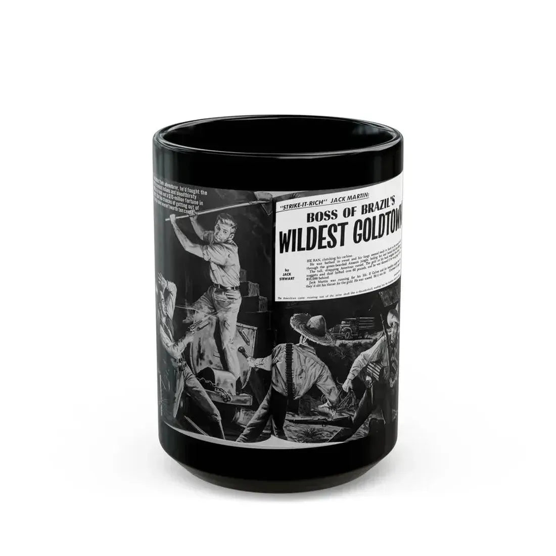 Boss of Brazil's Wildest Goldtown, For Men Only, June 1965 - Black Coffee Mug 15oz - Go Mug Yourself