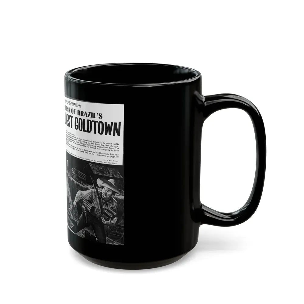 Boss of Brazil's Wildest Goldtown, For Men Only, June 1965 - Black Coffee Mug - Go Mug Yourself